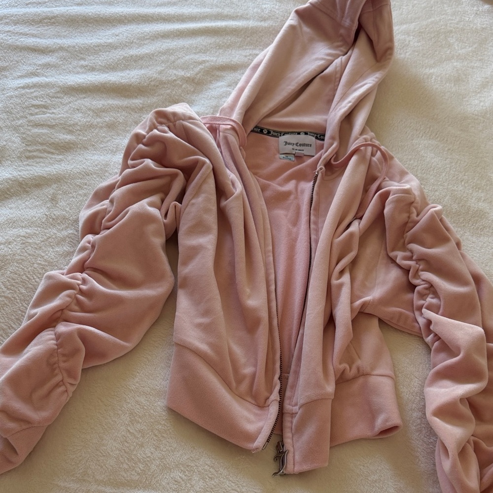 Juicy Couture Blush Ruched Sleeve Jacket